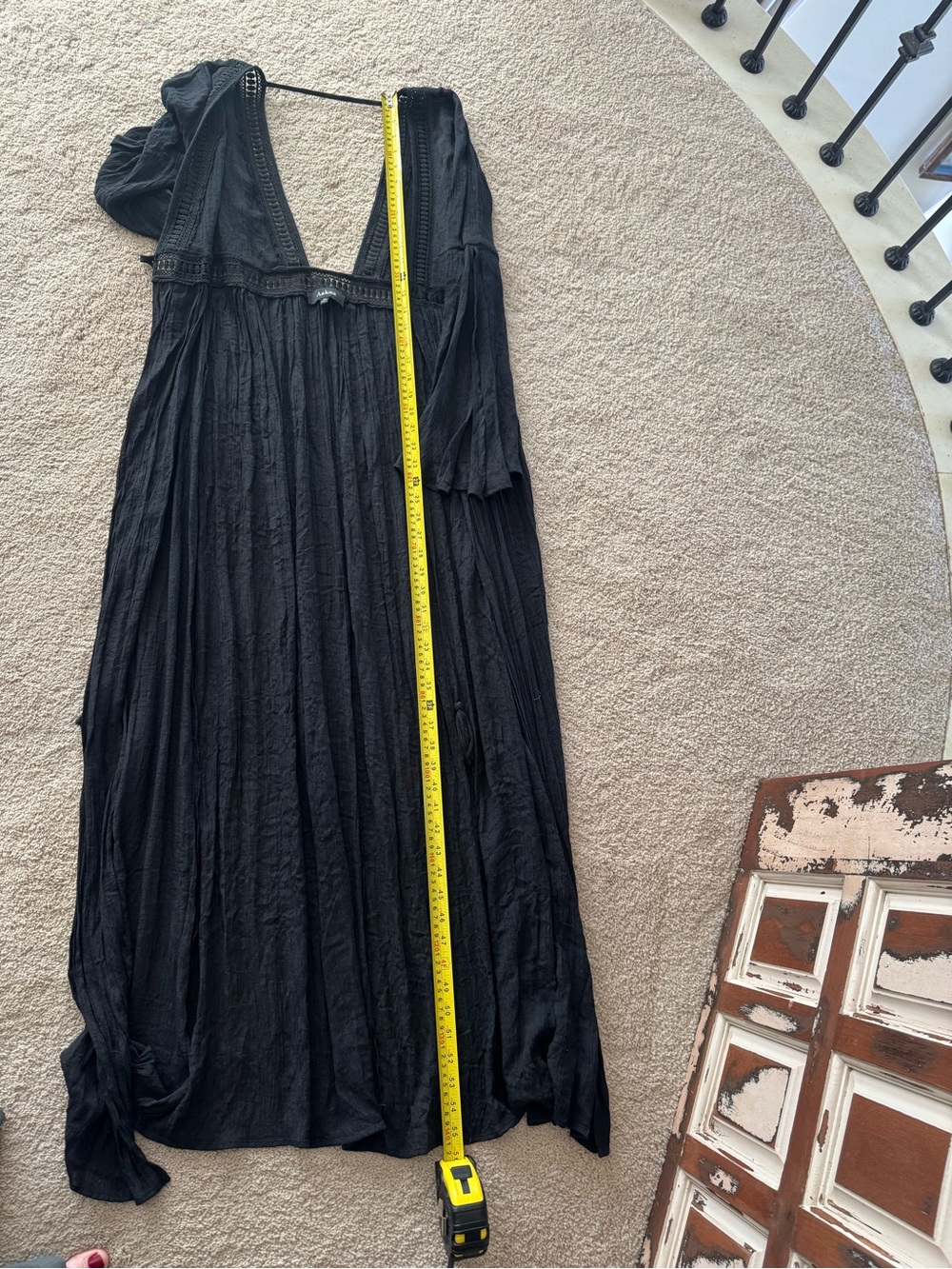 NWOT Aakaa Black Women's Swim Cover-Up Maxi Dress- size M - Picture 14 of 14